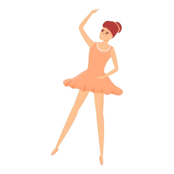 Ballerina icon, карикатурний стиль — стоковий вектор