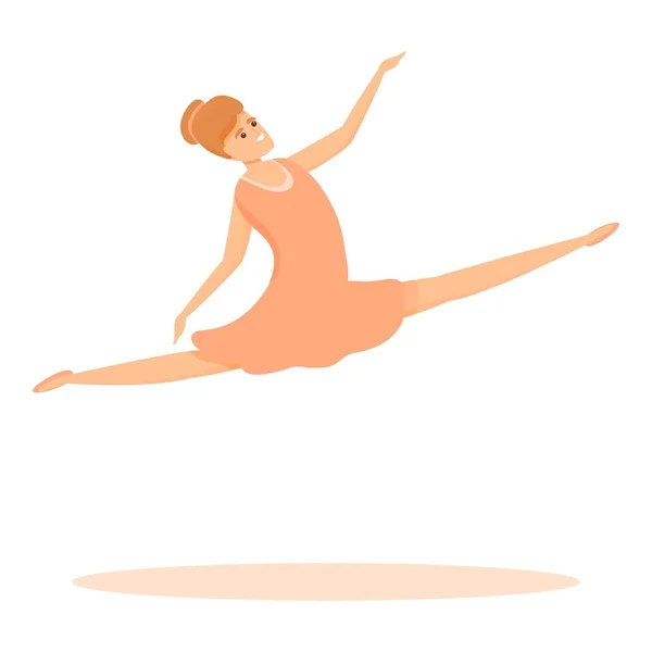Ícone de bailarina de classes, estilo de desenho animado — Vetor de Stock