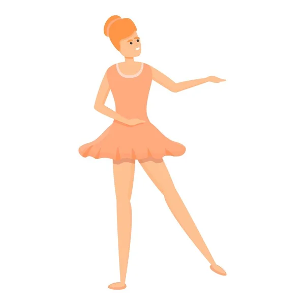 Dancer ballerina icon, cartoon style — Stock Vector