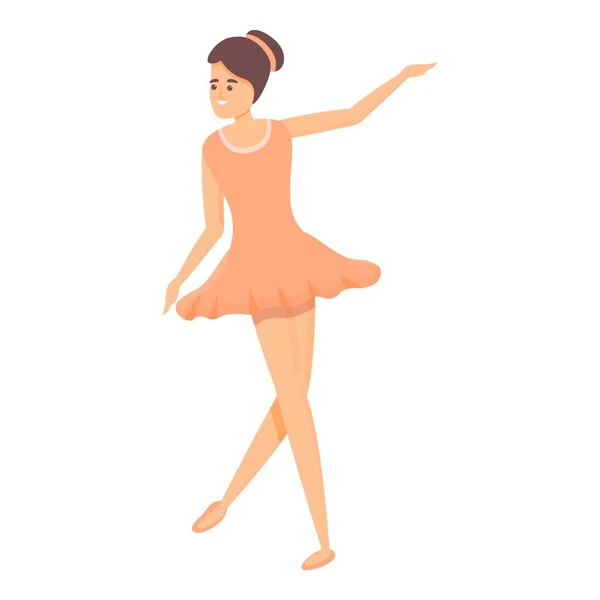 Teatro ballerina icona, stile cartone animato — Vettoriale Stock
