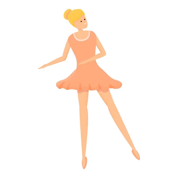 Music ballerina icon, cartoon style — Stock Vector