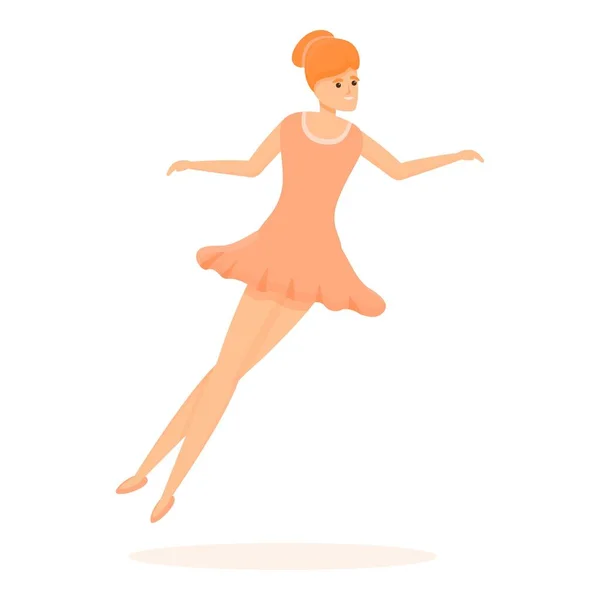 Elegans ballerina ikon, tecknad stil — Stock vektor