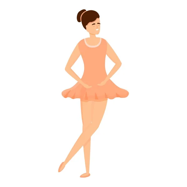 Ícone de bailarina vestido, estilo dos desenhos animados — Vetor de Stock