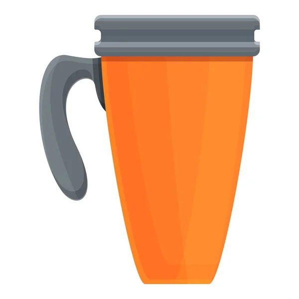 Ícone de caneca de viagem, estilo cartoon — Vetor de Stock