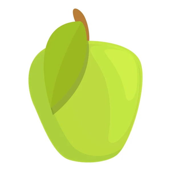 Яблочный витамин икона, стиль мультфильма — стоковый вектор