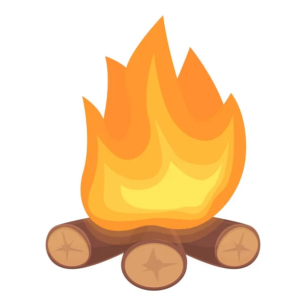 Піктограма лісового вогню, мультиплікаційний стиль — стоковий вектор