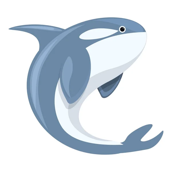 Killer whale tail icon, cartoon style — Stock Vector