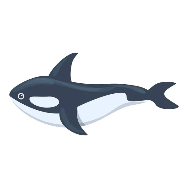 Icono ártico de ballena asesina, estilo de dibujos animados — Vector de stock