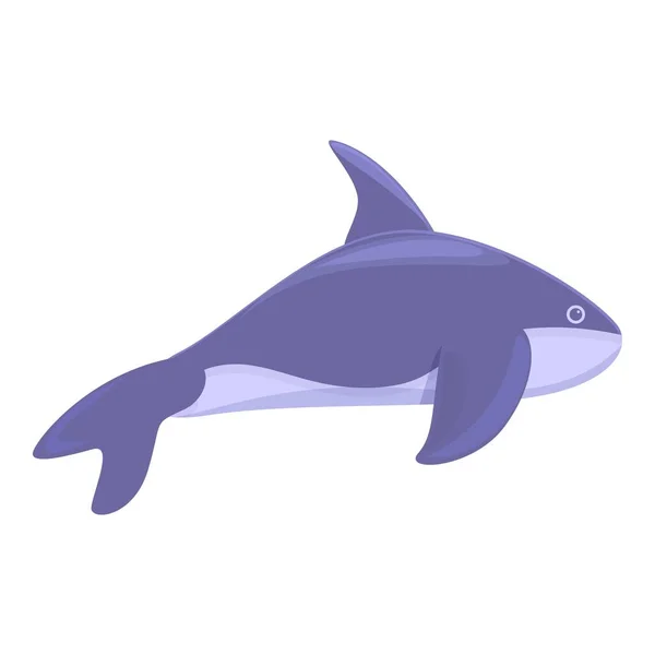 巨大なキラークジラのアイコン、漫画のスタイル — ストックベクタ