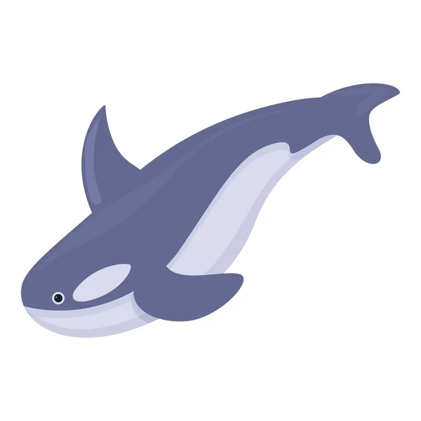 Ocean killer whale icon, cartoon style — Stock Vector