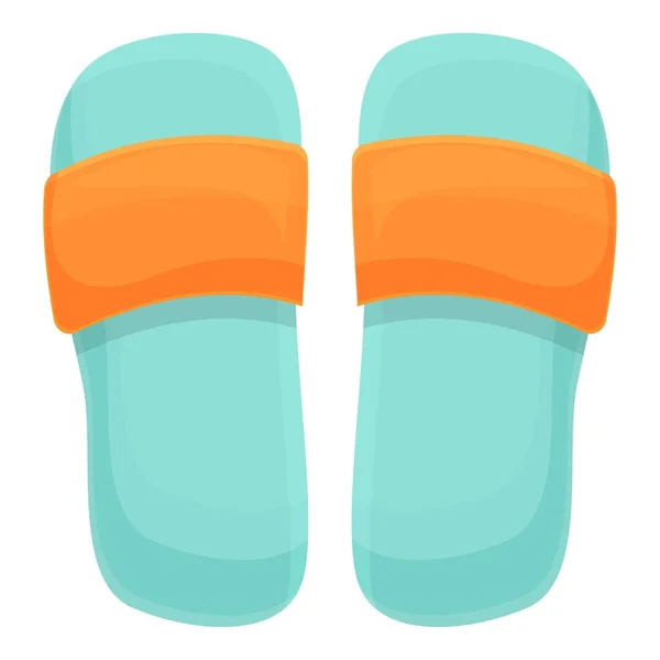 Waterpark slippers icoon, cartoon stijl — Stockvector