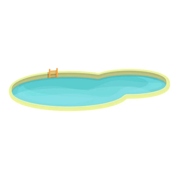 Vattenpark stor pool ikon, tecknad stil — Stock vektor