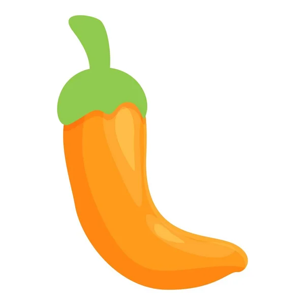 Ícone de pimenta laranja, estilo cartoon — Vetor de Stock