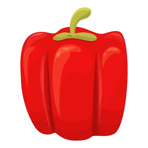 Eco icono de paprica roja, estilo de dibujos animados — Vector de stock