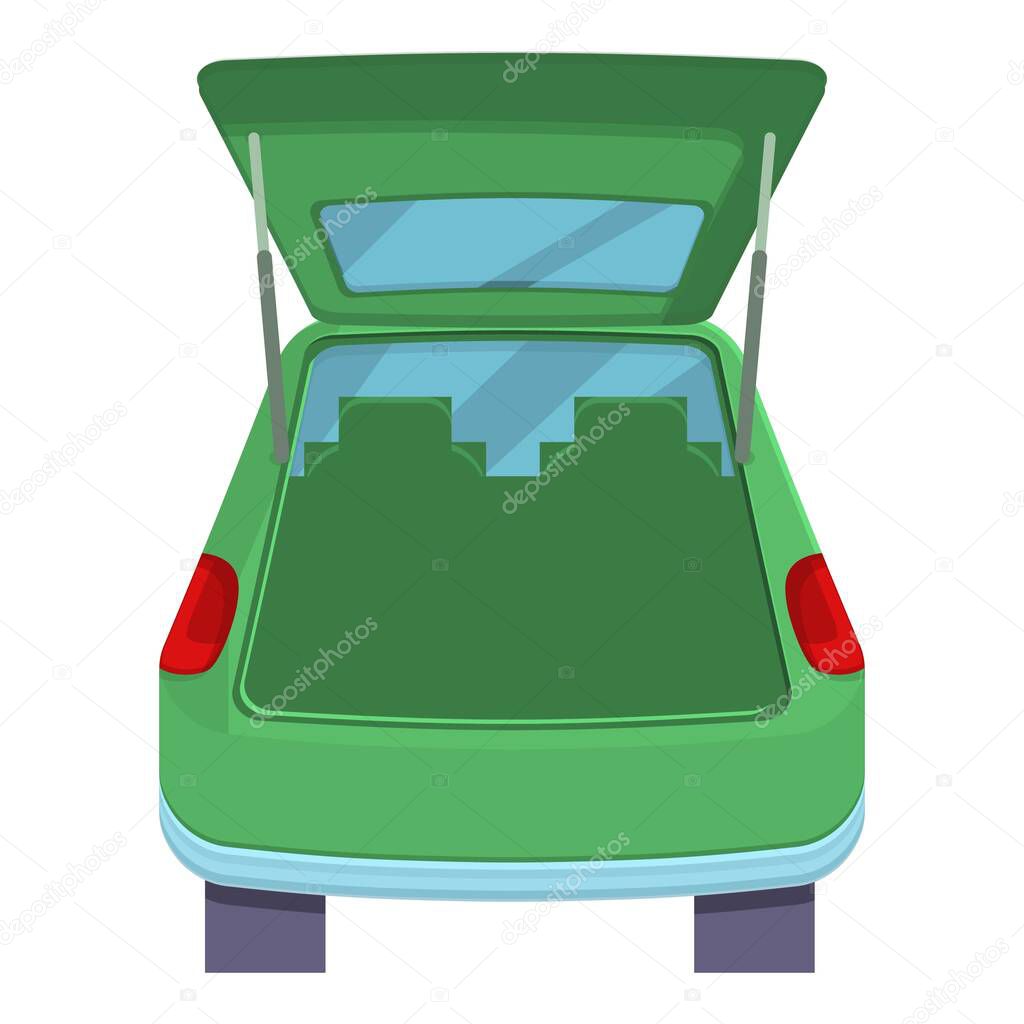 Hatchback trunk car icon, cartoon style