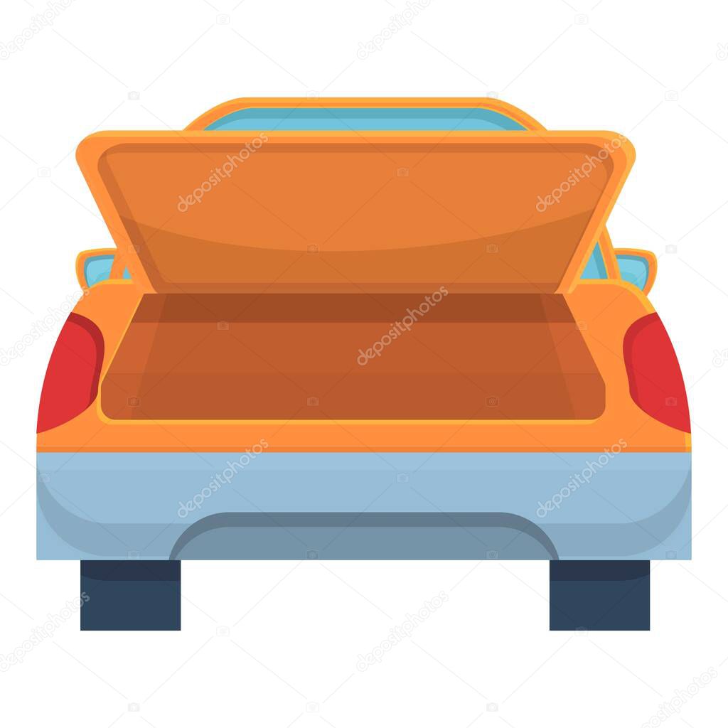 Door trunk car icon, cartoon style