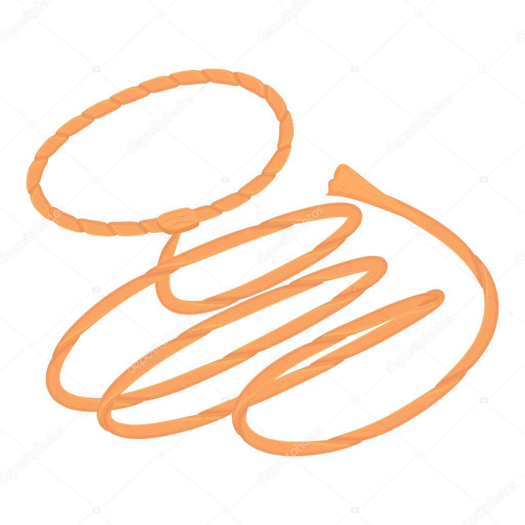 Knot lasso icon, cartoon style
