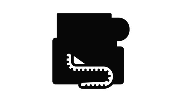 Animação ícone worm vírus Email — Vídeo de Stock