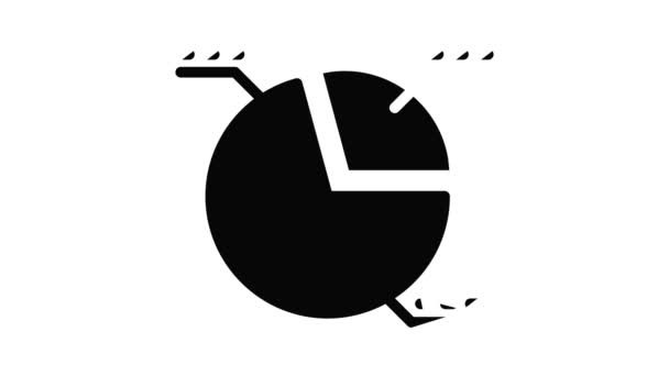 Diagram cirkel ikon animation — Stockvideo