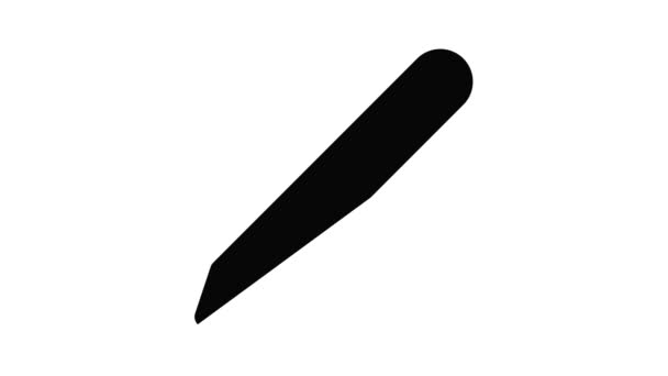 Escritório caneta ícone animação — Vídeo de Stock