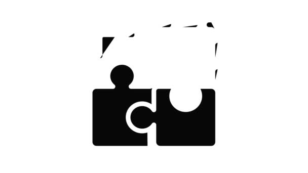 Vermissen Sie eine Puzzle-Icon-Animation — Stockvideo