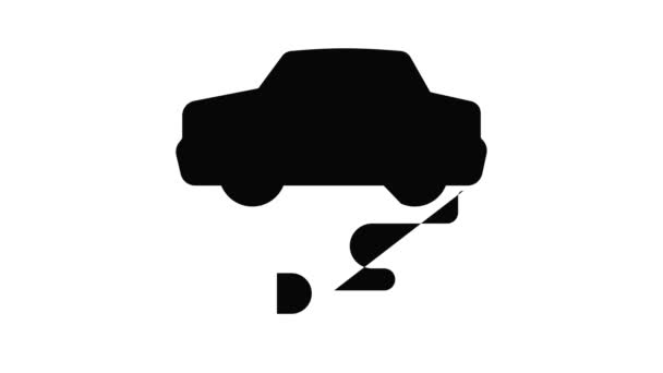 Elektrische auto pictogram animatie — Stockvideo
