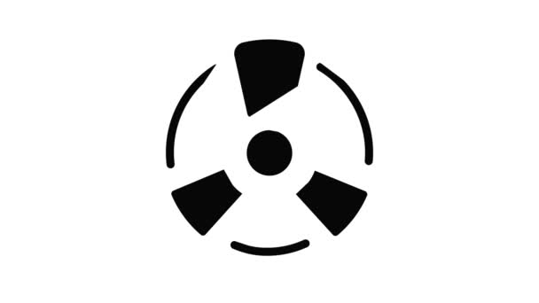 Atomic energy icon animation — Stock Video