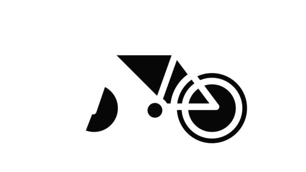 Icono de la bicicleta animación — Vídeos de Stock