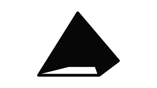 Joodse piramide pictogram animatie — Stockvideo