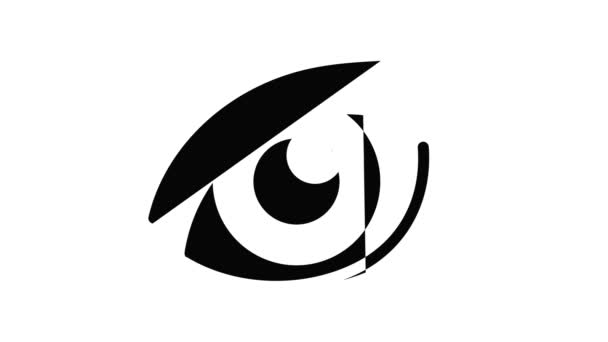 Human eye icon animation — Stock Video