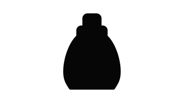 Animace ikon mycí láhve — Stock video