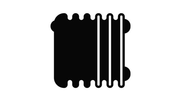 Oil home heater icon animation — Stock Video