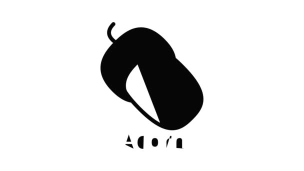 Animace ikon Acorn — Stock video