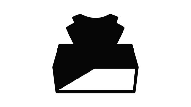 Handdoekverpakking pictogram animatie — Stockvideo