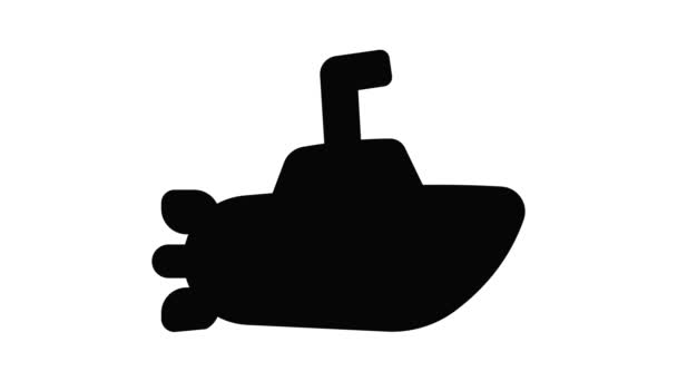 Підводна ікона підводного човна — стокове відео