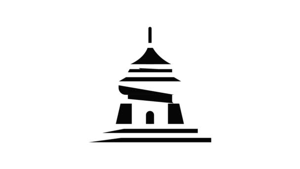 Vietnam temple icon animation — Stock Video