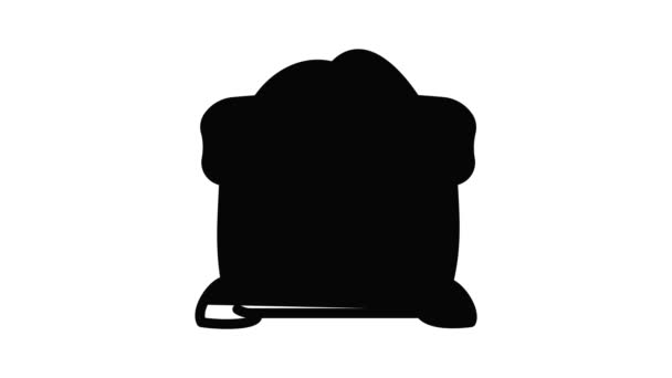 Animação ícone saco farinha — Vídeo de Stock