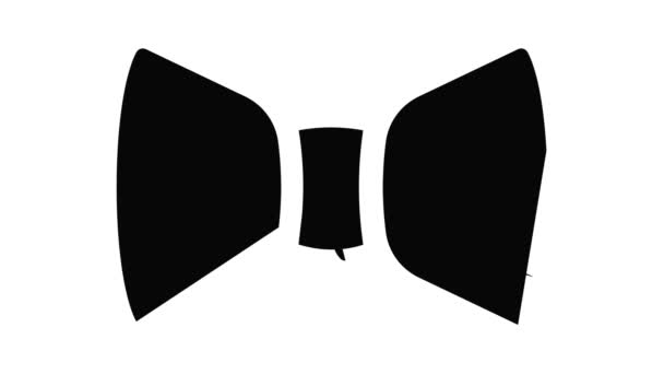 Bow tie pictogram animatie — Stockvideo