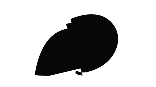 Animação ícone de comida de amêndoa — Vídeo de Stock