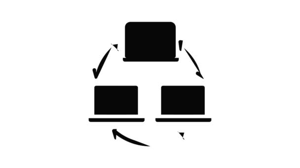 团体在线Webinar图标动画 — 图库视频影像