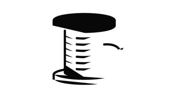 Tahta bobin simgesi canlandırması — Stok video