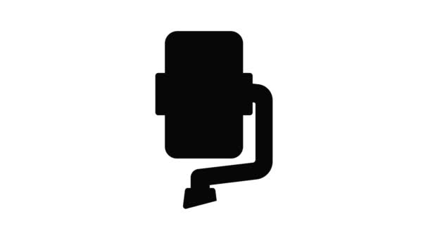 Анимация значка стабилизатора селфи-телефона — стоковое видео