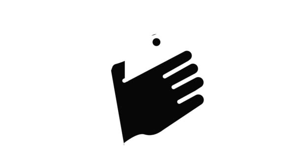 Smartphone hand selfie pictogram animatie — Stockvideo