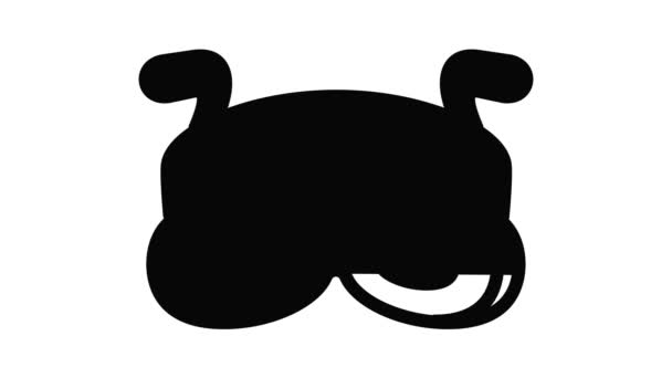 Swim goggles icon animation — Stock Video