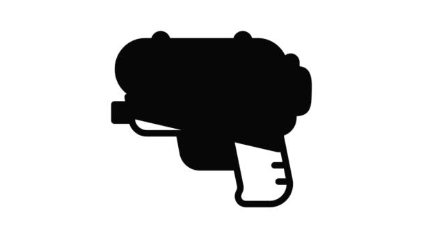 Kid água pistola ícone animação — Vídeo de Stock