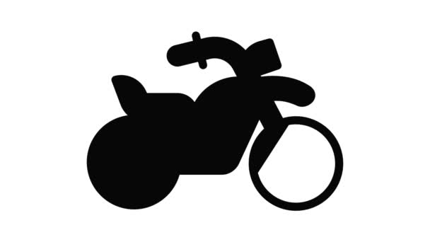 ストリートバイクアイコンアニメーション — ストック動画