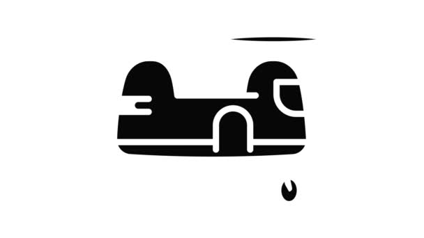 Animation icône hélicoptère de transport — Video