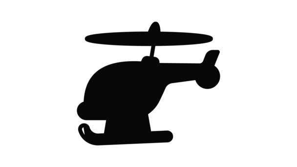 Animation icône hélicoptère moderne — Video