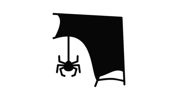 Animace ikon malého pavouka — Stock video
