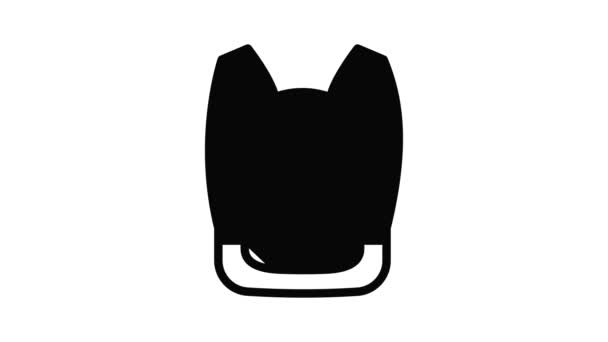 Acampamento mochila ícone animação — Vídeo de Stock